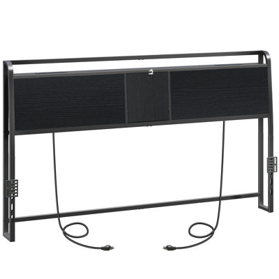 Yezda 40.9"H Headboard with 4 Outlets and 4 USB Ports