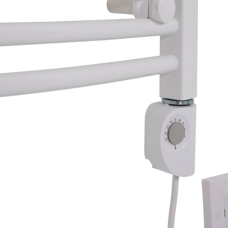 Grimmett Curved Towel Rail Heated Towel Rails, White