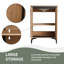 24" Freestanding Bathroom Vanity with White Resin Vanity Top & 2 Soft-Close Cabinet Doors