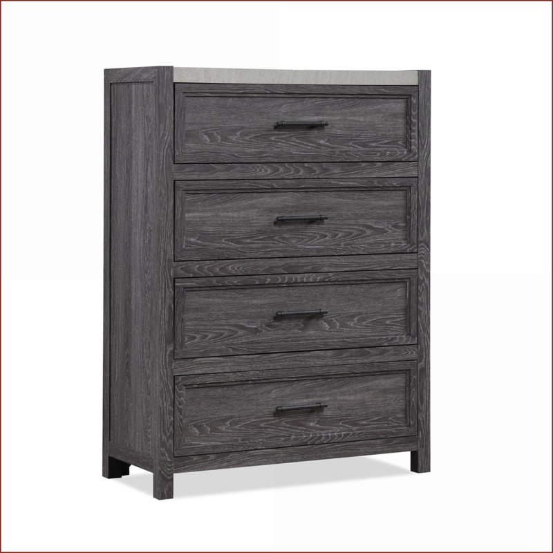 Commodes et amp; Garde-robes | Commode haute 4 tons Rustic | Gris | Bois