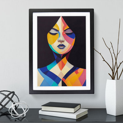 Abstract Coloured Woman No.4 - Single Picture Frame Print