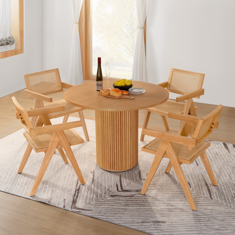 Beka 16.9'' H Walnut Solid Wood Armchair, Walnut