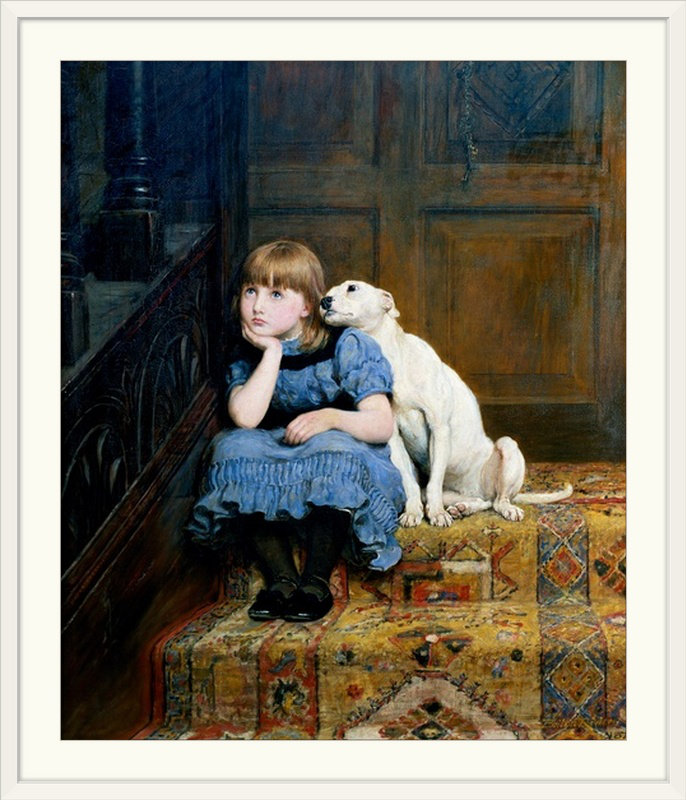 Symphonie, 1877 par Briton Riviere - reproduction, H 48 po x l 40 po x P 1,5 po, Toile