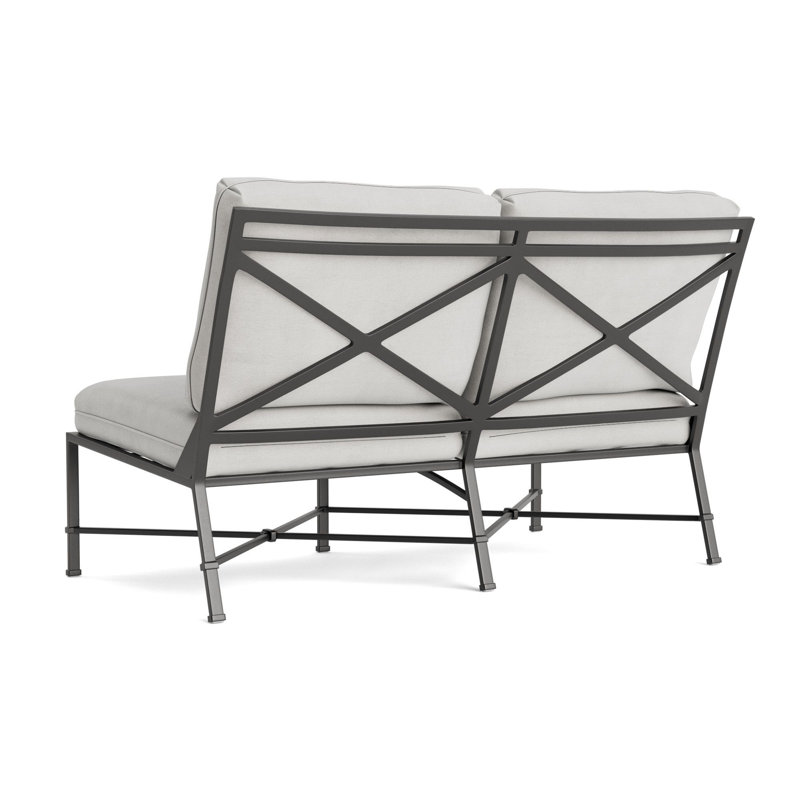 Venetian Outdoor 2 - Seat Loveseat, Fusion Dove, Textured Pewter
