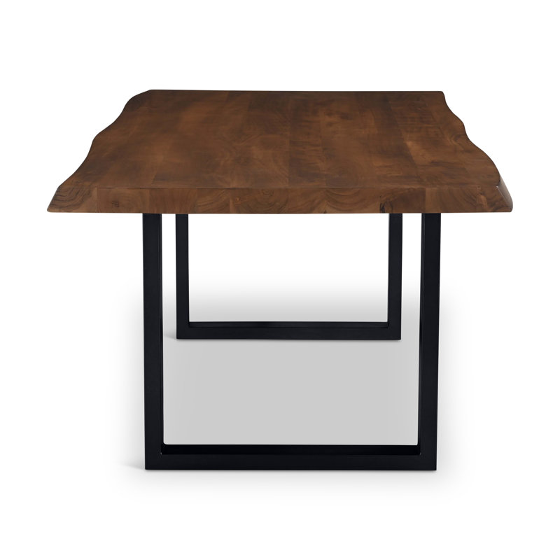 Brooks Dining Table, 29.75"H x 79"L x 40"W, Americano, Black