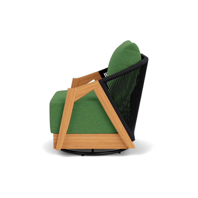 Alpine Outdoor Teak Swivel Armchair, Seadog Botanical