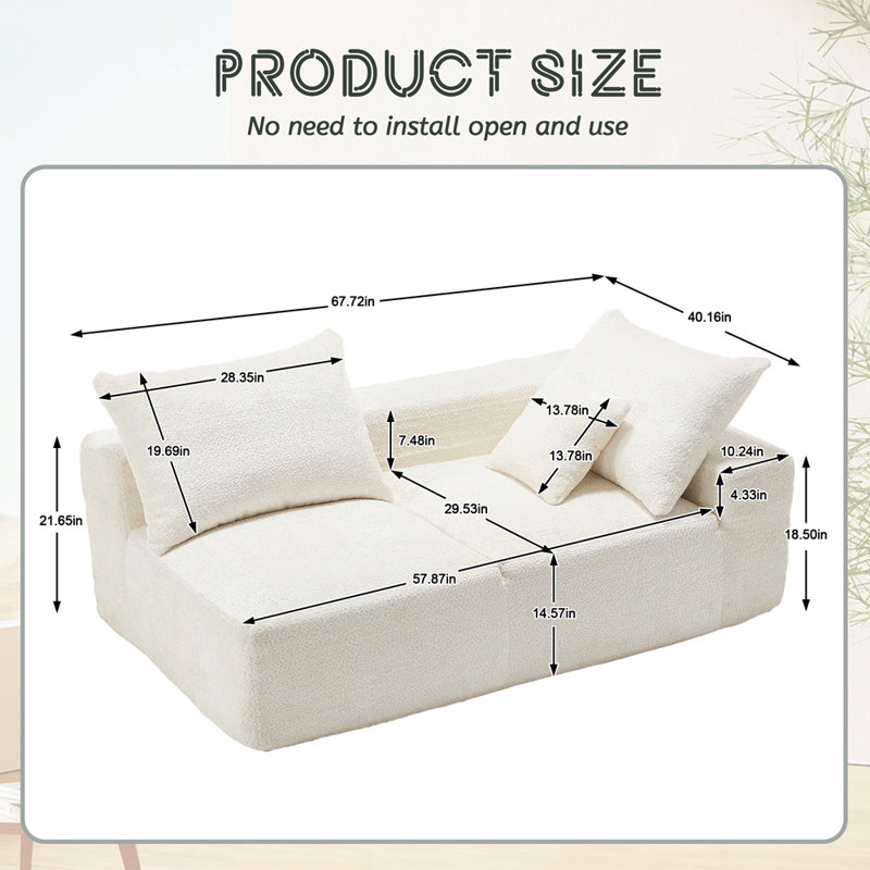 Exquisite fabric technology, intimate two-person design, lazy leisure sitting, free combination of flexible and changeable, a wide range of scene applicability of the sofa