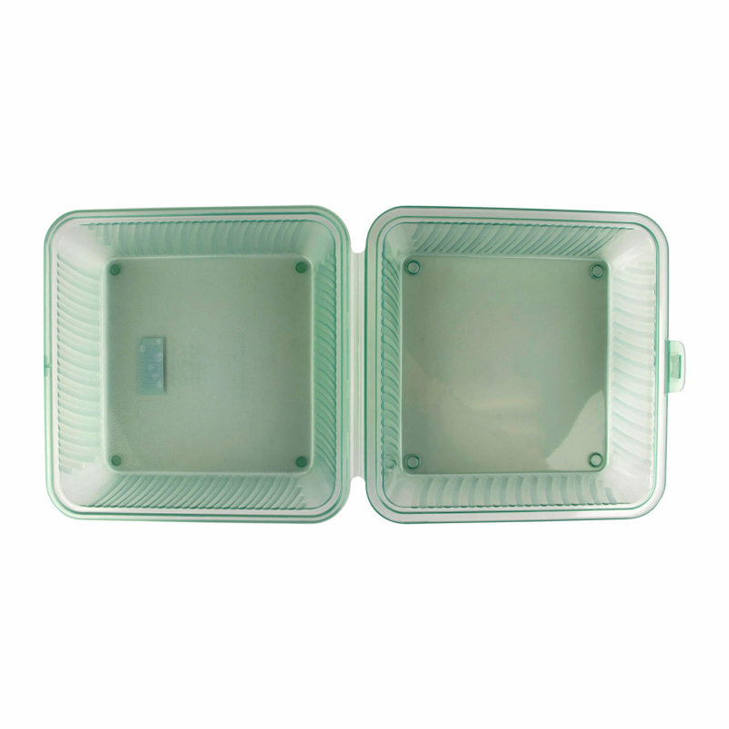 Contenant alimentaire à emporter simple GET EC-10-1-CL, 9 po x 9 po, (ensemble de 12), Vert