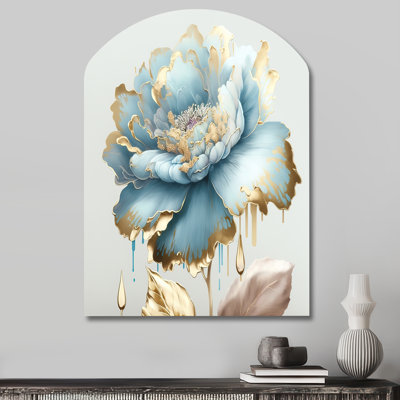 Baxter - Asymmetrical Flowers Metal Wall Art, Arch Metal Wall Sculpture Print