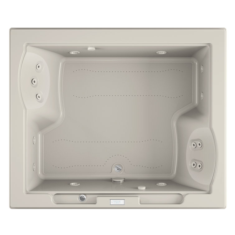 Fuzion® 71.75" x 59.75" Drop in Combination Bathtub with Chromatherapy and Whisper