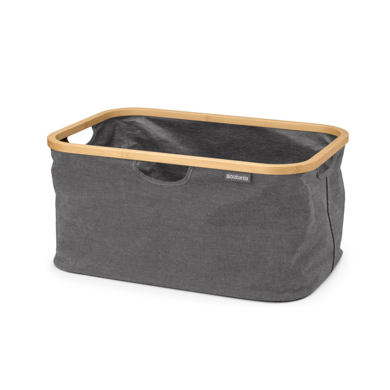 Brabantia Foldable Laundry Basket 10.6 Gallon (40L), Pepper Black