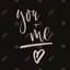 You + me - 24"x24" Framed canvas