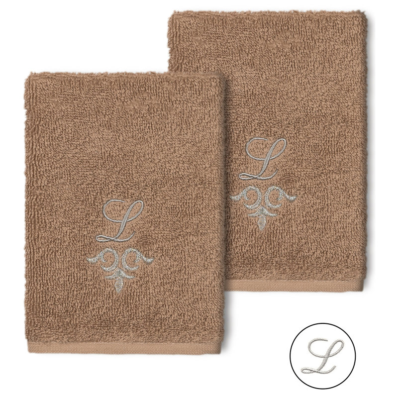 Monica Turkish Cotton Washcloth, Latte, L