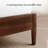 Almond Mid-Century Modern Platform Bed With Solid Wood Frame-899593010-833181680