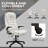 High Back Vibration Massage Office Chair With 6 Vibration Points, Heated Reclining PU Leather Computer Chair With Armrest And Remote