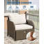 Ensemble de conversation de patio 5 pièces avec repose-pieds caché-1240948944