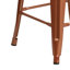 Tabouret à hauteur de comptoir 24 po intérieur / extérieur en métal avec siège carré-1214741087-1214741078-1292562119