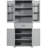 Bathroom Cabinet In Grey With Ample Storage And Easy Access Tall Functional Design-842934173