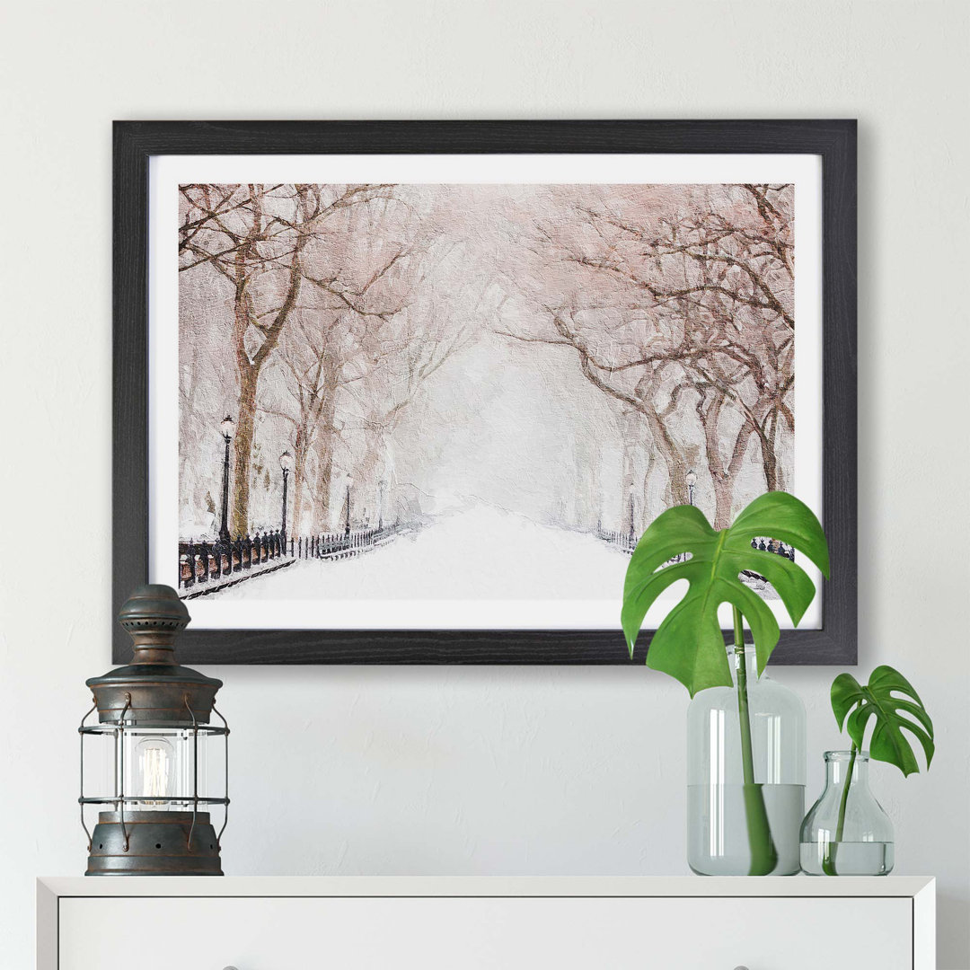 Wintertime in Central Park New York City - Framed Print