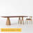 Walnut Rectangular Solid Wood Dining Table-325439188