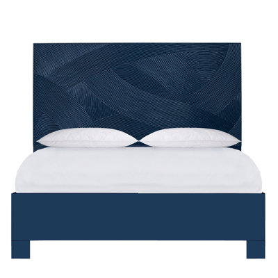 Swirl Rattan Queen Standard Bed, Natural