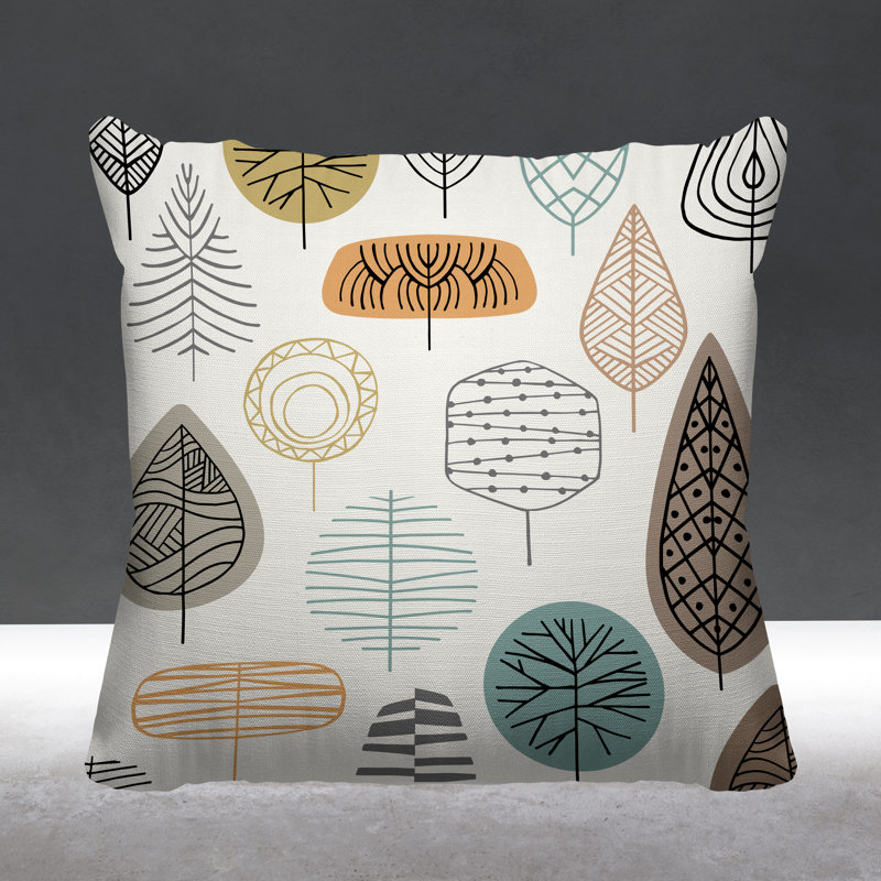 Felicity Outdoor Reversible Throw Pillow, 17W" x 17H", White