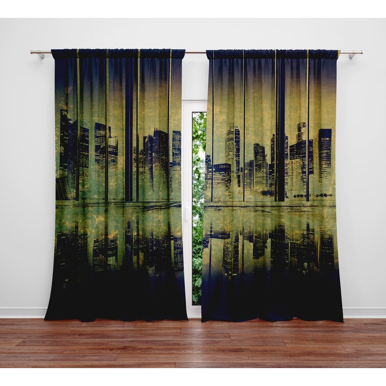 Deja Blue Studios Polyester Semi-sheer Curtains   Drapes Pair - Wayfair 