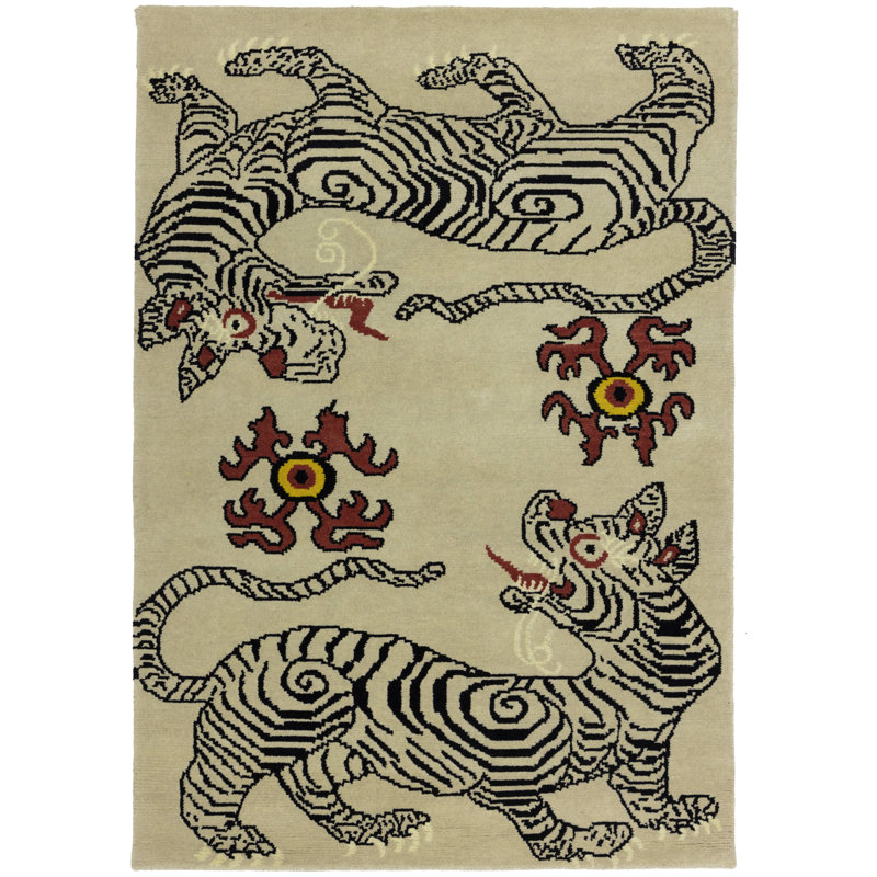 Tapis en laine Oltian, Rectangle 4 pi 2 po x 6 pi