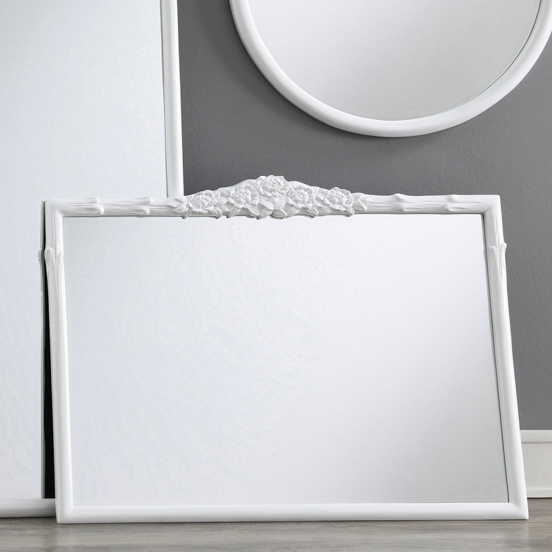 Miroir mural Aruther, Blanc lustré, 30 po x 40 po