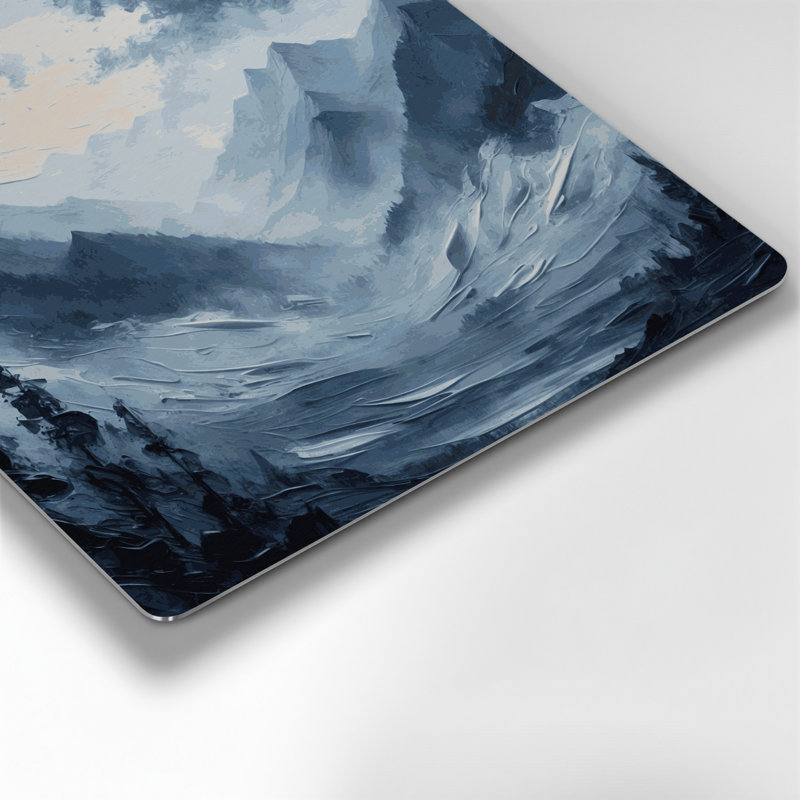 Art d'Halloween, paysages brumeux en métal gris, H 8 po x l 8 po