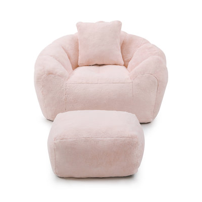 Giant Bean Bag Chair Withfootstool
