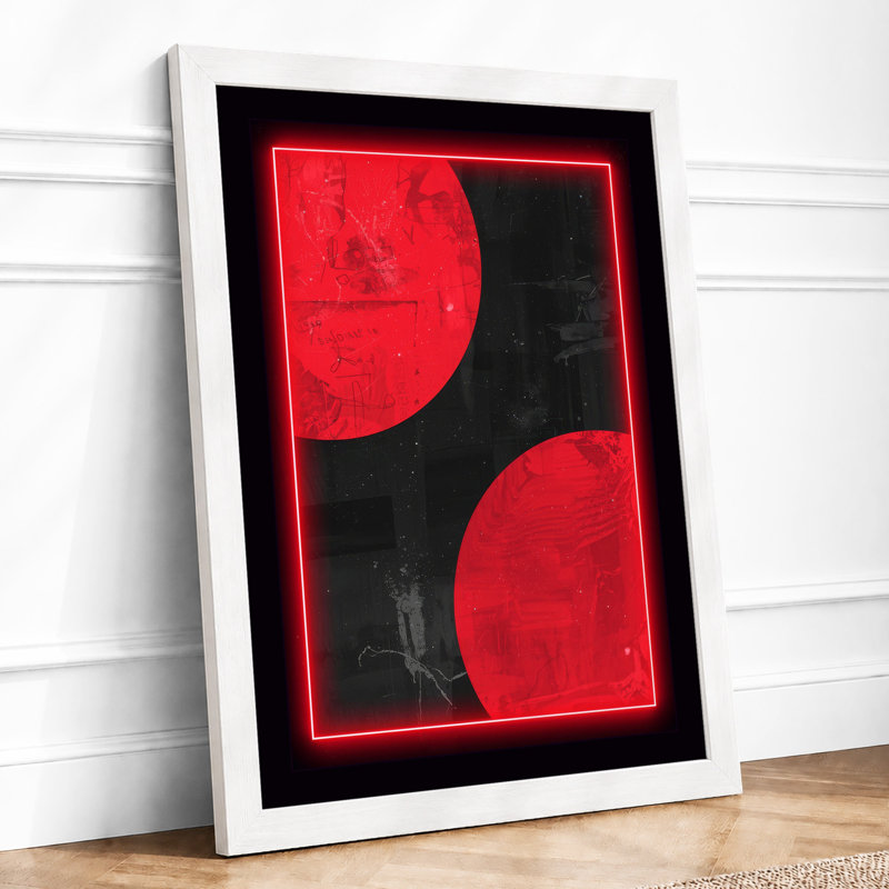 Crimson Void Minimalist - Print, A4 - 29.7 x 21.0 cm, White