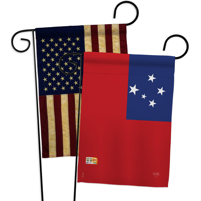 Ensemble de drapeaux décoratifs 2 pièces en polyester 2 faces 19 x 13 po