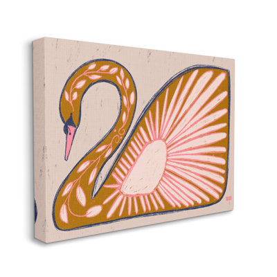 " Boho Patterned Swan " by Birgit Maria Kiennast