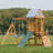 ROBUD Wooden Swing Set with Slide and 2 Swing(s)