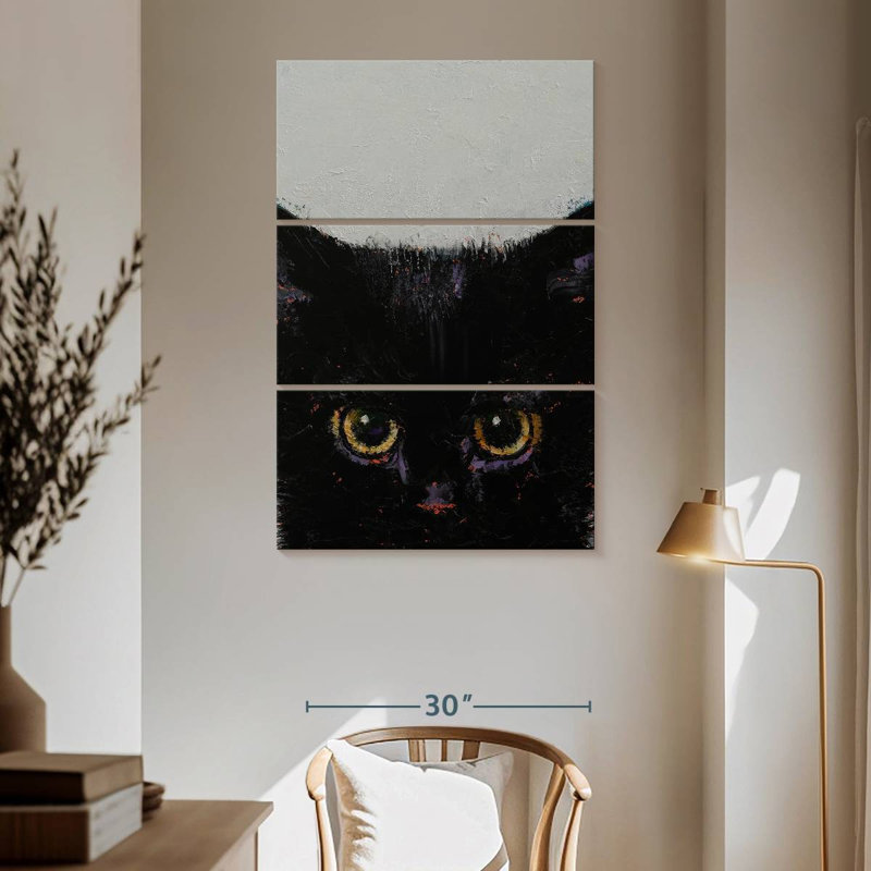 Brampt Black Kitten, 65" H x 42" W