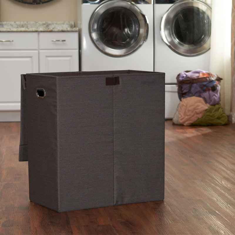 Labombard Fabric Laundry Sorter with Handles, Cobblestone