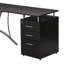Bureau d'ordinateur moderne en L avec classeur et rangement