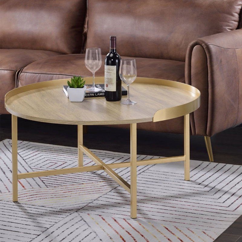 Table basse à plateau rond