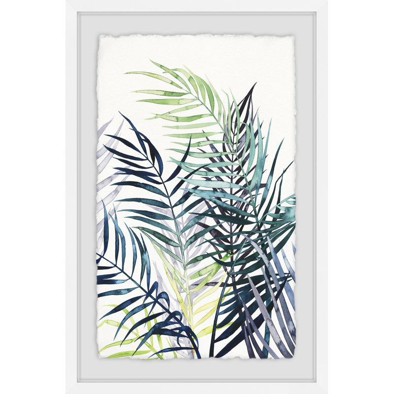 Althea «Tropical Greens», reproduction encadrée, H 30 po x l 20 po x P 1,5 po