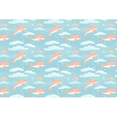 Literie sous-marine avec dauphins