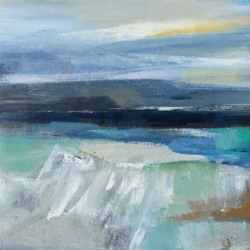 Vagues I par Silvia Vassileva - Peinture, H 30 po x l 30 po, Non, Black Single Picture Framed