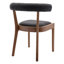 Ensemble de table à manger moderne, table de salle à manger rectangulaire et chaise de salle à manger rembourrée à dossier demi-tonneau avec structure en bois massif pour la salle à manger / cuisine-1566693985-1566694014-1561335560