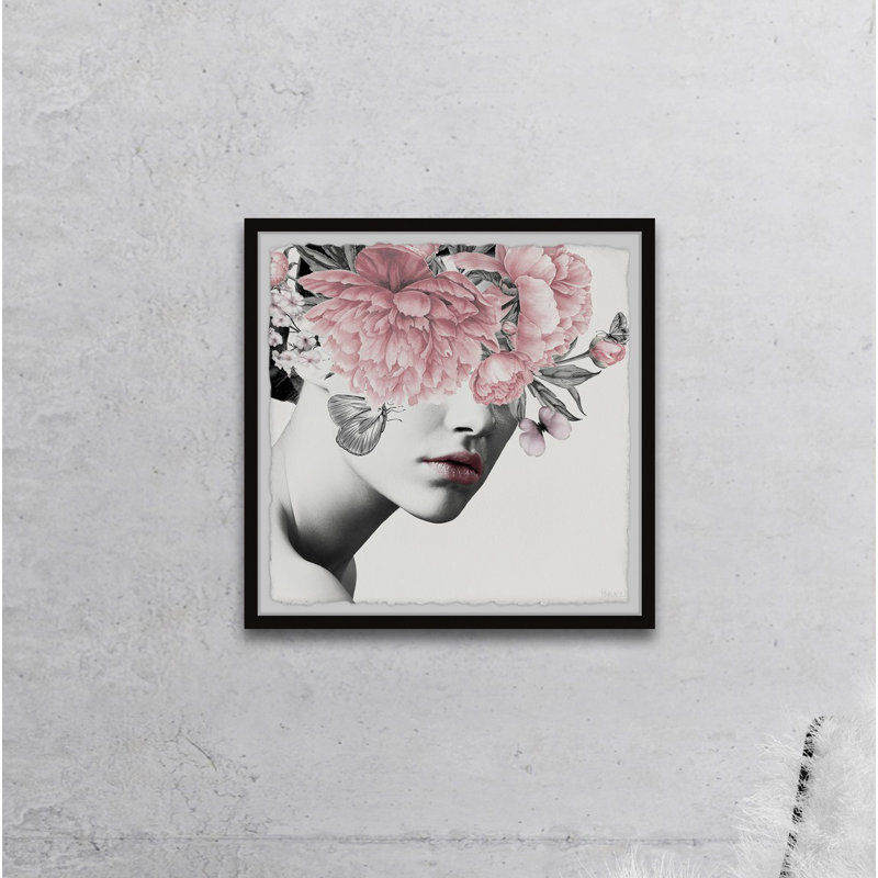 «Floral and Rouge à lèvres», reproduction encadrée, H 12 po x l 12 po x P 1,5 po