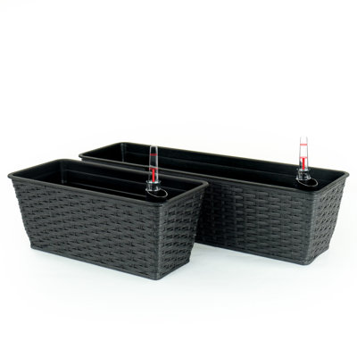 2-Pack Smart Self-watering Rectangle Planter