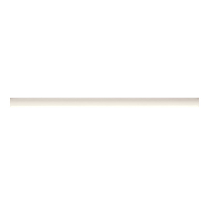 Clara 12" x 0.5" Porcelain Pencil Liner Tile Trim, Matte Ivory