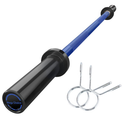 4FT Heavy-Duty Weight Lifting Bars, 500LB Weight Capacity, Fits 2" Standard Plates, 2 Spring Collars, Knurled Grip for Home Gym, Strength Training