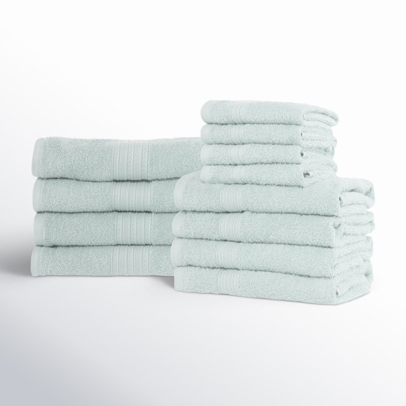 Ensemble de serviettes 100% coton durables, Aquamarine