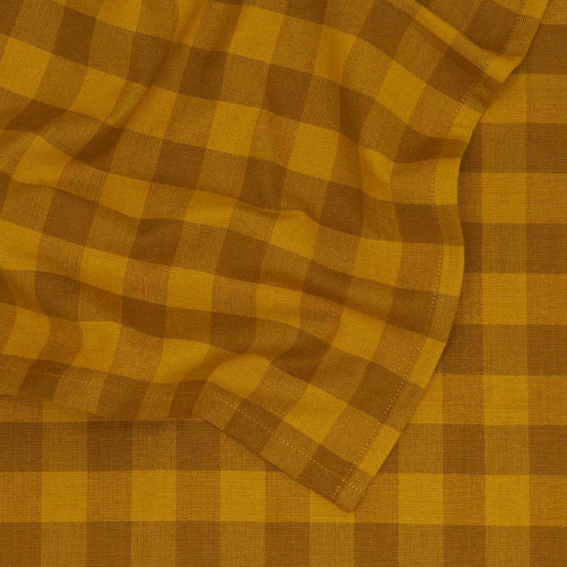 Nappe Essential Gingham, Moutarde / bronze
