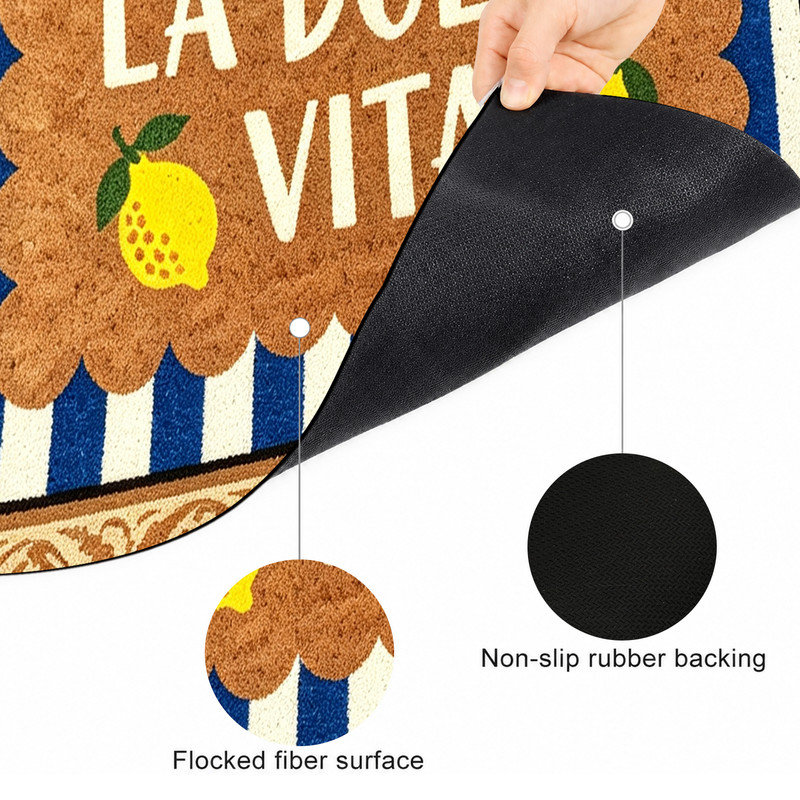  Paillasson antidérapant pour l'intérieur et l'extérieur, 24 po x 36 po, coco La Dolce Vita, La Dolce Vita coconut coir